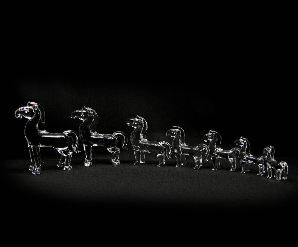 Коні кришталеві (набір 7 шт)(26х16х6 см), фото 1