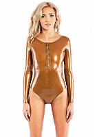 Латексний купальник з відкритою спиною і блискавкою спереду Latex Swimsuit Open Back With Zipper