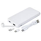 Power Bank під брендування корпоративним логотипом 10000 mAh білий колір (E510-10000MAH), фото 7