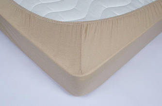 Простирадло трикотажне на гумці "Lotus" Кава