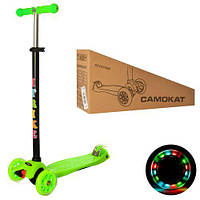 Самокат триколісний ITrike JR 3-003-GR MAXI підсвітка коліс