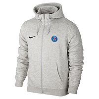 Мужская спортивная толстовка (кофта) ПСЖ-Найк, PSG, Nike, серая