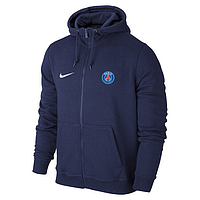 Мужская спортивная толстовка (кофта) ПСЖ-Найк, PSG, Nike, синяя