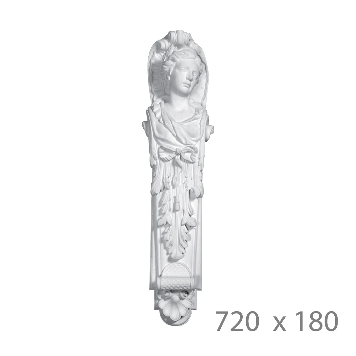 Кариатида з гіпсу, гіпсова каріатида, статуя кр-15, фото 1