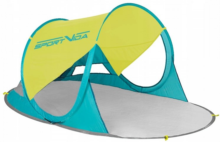 Пляжний тент SportVida 190 x 120 см Yellow/Green
