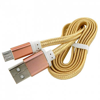 Дата кабель micro USB to USB Walker C330 Gold