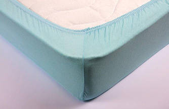 Простирадло трикотажне на гумці "Lotus" Ментол