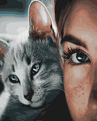 Картина по номерам Глаза кошки (BK-GX28453) 40 х 50 см (Без коробки)