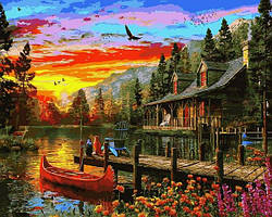 Акційна Картина за номерами Babylon Казкове місце (VP1157) 40 х 50 см