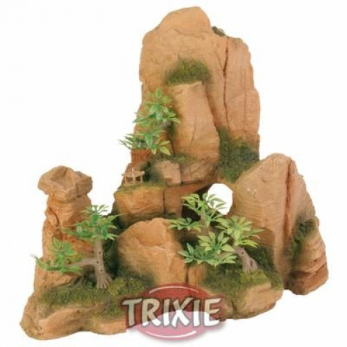 Trixie Скеля з рослинами - декорація для акваріума
