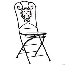 Стілець для саду Блісс сталевий чорний з мозаїкою AMF