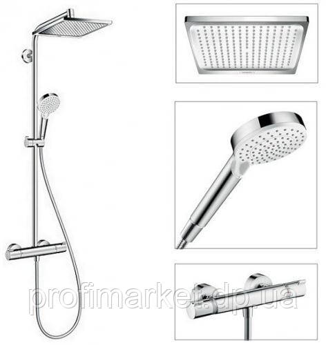 Душова система з термостатом Hansgrohe Crometta E 240 Showerpipe 27271