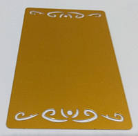 Металлическая визитка для сублимации с орнаментом Ажур(86*54*0.32мм)