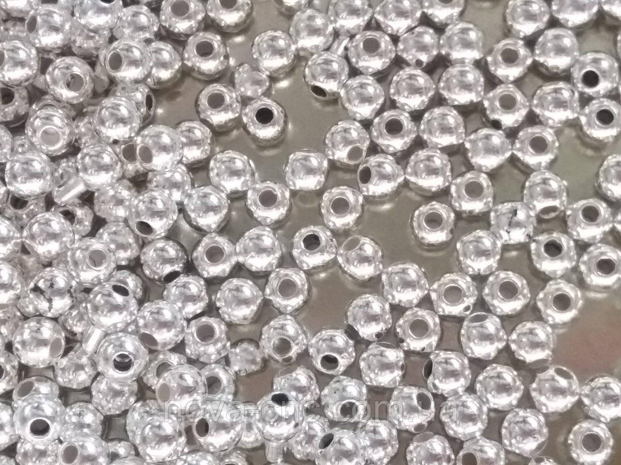 Намистини "міні куля" срібло 4 мм 500 грам