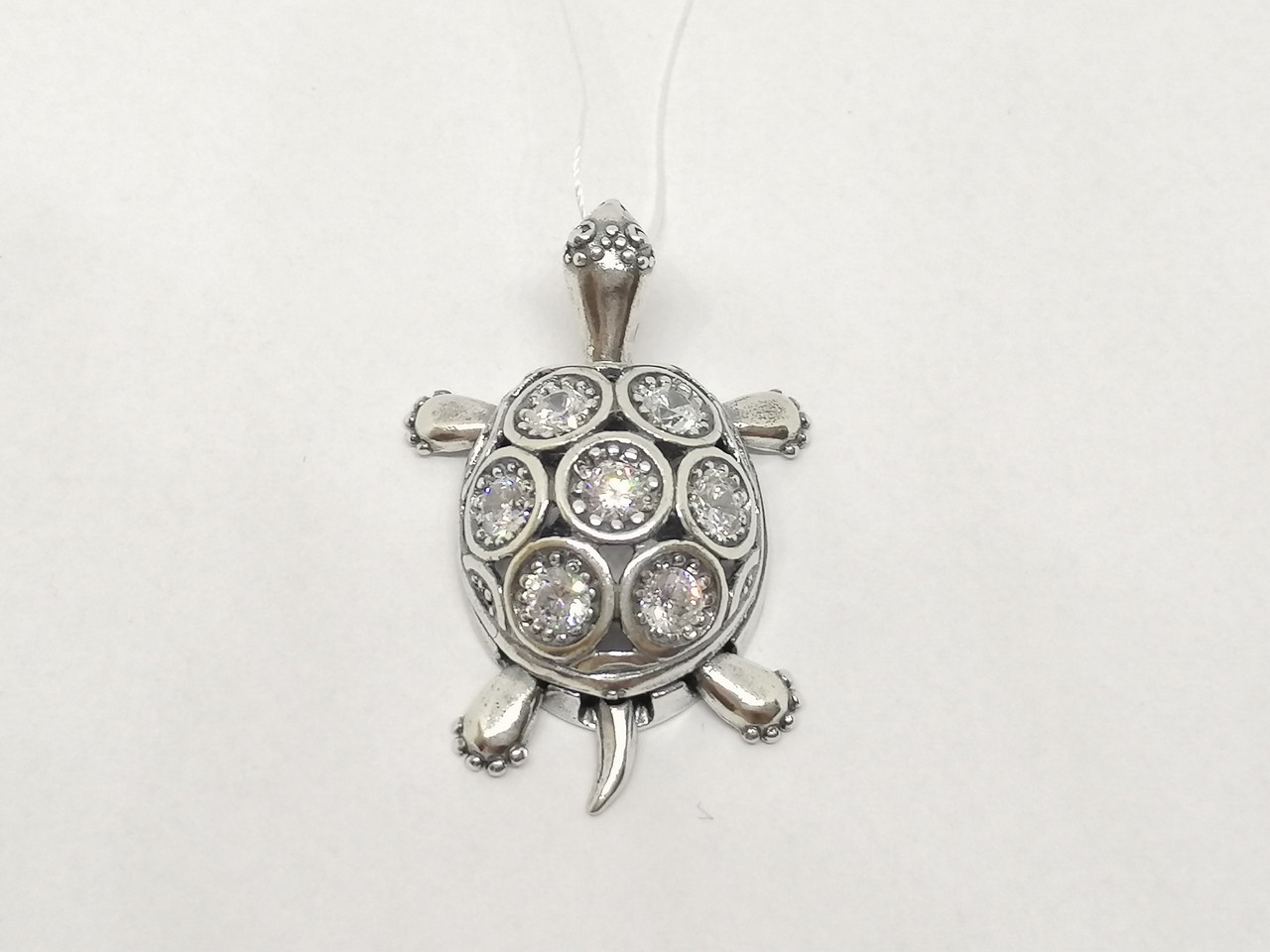 Срібна підвіска Тортіла. 3105 Білий