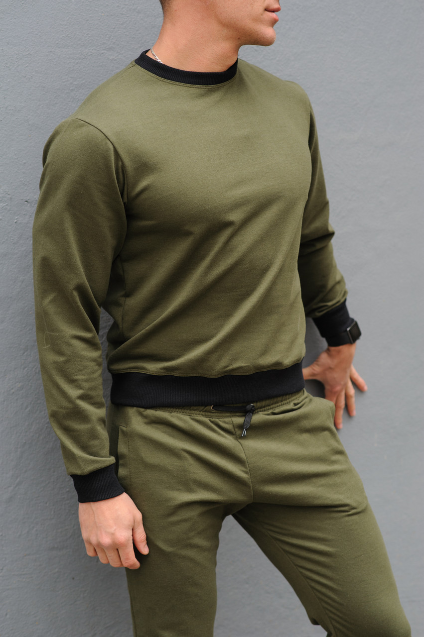 Чоловічий світшот хакі/Світшоти весна-осінь, фото 1