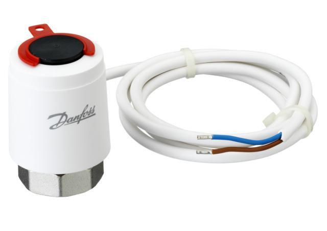 Термоелектричний привод Danfoss M30x1.5, Нормально відкритий, 220В, фото 1