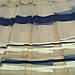 Тюль турецька смужка бежево-синє, для кухні, в зал, клас, школу, від 10 метрів, фото 6
