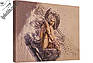 Вишивання картин на тканини бісером FLF-005 Дівчина ангел 20*30 Чарівна країна якісний, фото 2