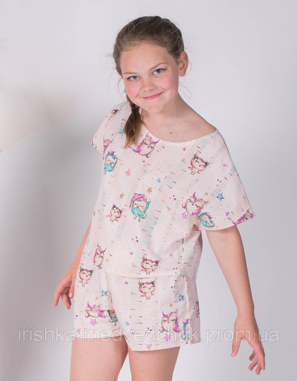 Піжама для дівчинки Eirena Nadine (783-64) 164/42, персиковий