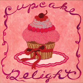 Набори та схеми для вишивання бісером FLF-006 Рожеве тістечко 20*20 Чарівна країна якісний