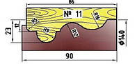 Фреза для виготовлення багета 140х32х90 (Профіль 11)