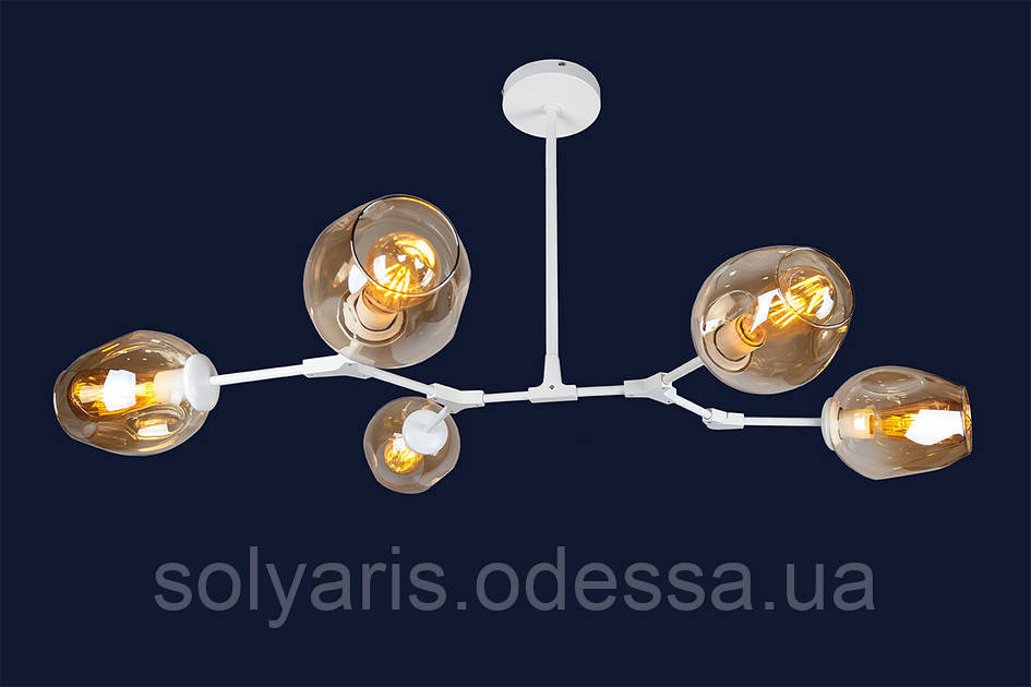 Люстра молекула 756LPR0231-5 WH+BR