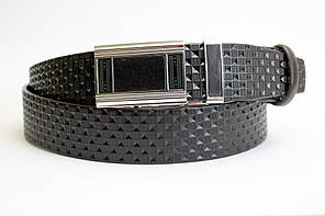 Шкіряний ремінь автомат 40 мм  темно-коричневий 