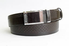 Шкіряний ремінь автомат 40 мм  коричневий 