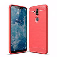 Чохол силіконовий TPU на Nokia 8.1 червоний