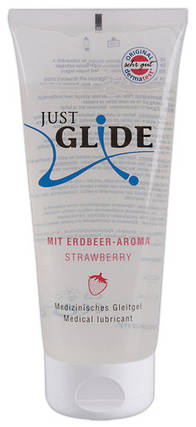 Мастило з ароматом полуниці "Just Glide Strawberry", фото 1