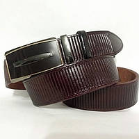 Шкіряний ремінь автомат 40 мм рудий 