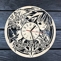 Оригинальные часы из дерева настенные «Kingdom Hearts»