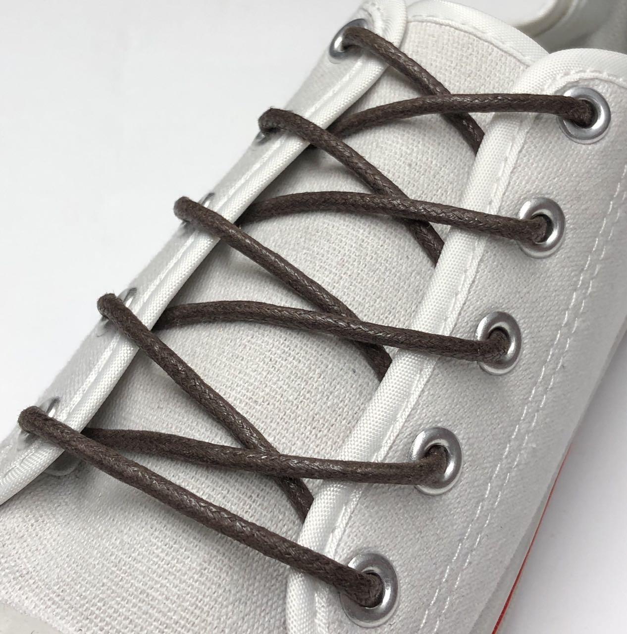 Шнурки для обуви 3 мм 120 см  / темно-коричневый (упак.36 пар) пропитка круглая / тип 1.2.8 KIWI