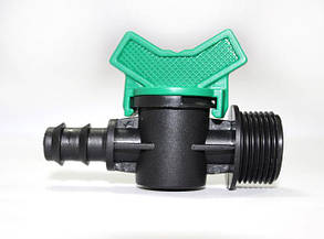 Кран для крапельної труби 16х3/4" НР