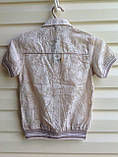 Бежева сорочка з коротким рукавом на хлопчиків 110,116 зросту Blueland Туреччина, фото 2