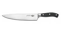 Кухонный кованый нож Victorinox Grand Maitre поварской 25 мм в подарочной коробке Черный (7.7403.25G) оригинал