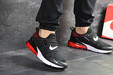 Чоловічі кросівки Nike,сітка,чорні з червоним, фото 3
