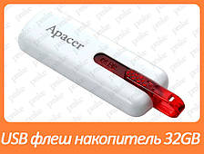 USB флеш накопичувач Apacer 32GB AH326 white USB2.0 (AP32GAH326W-1)