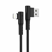 Кабель для передавання даних/заряджання HAVIT HV-H681 (USB/lightning кутовий), 2 A, 1 м, black