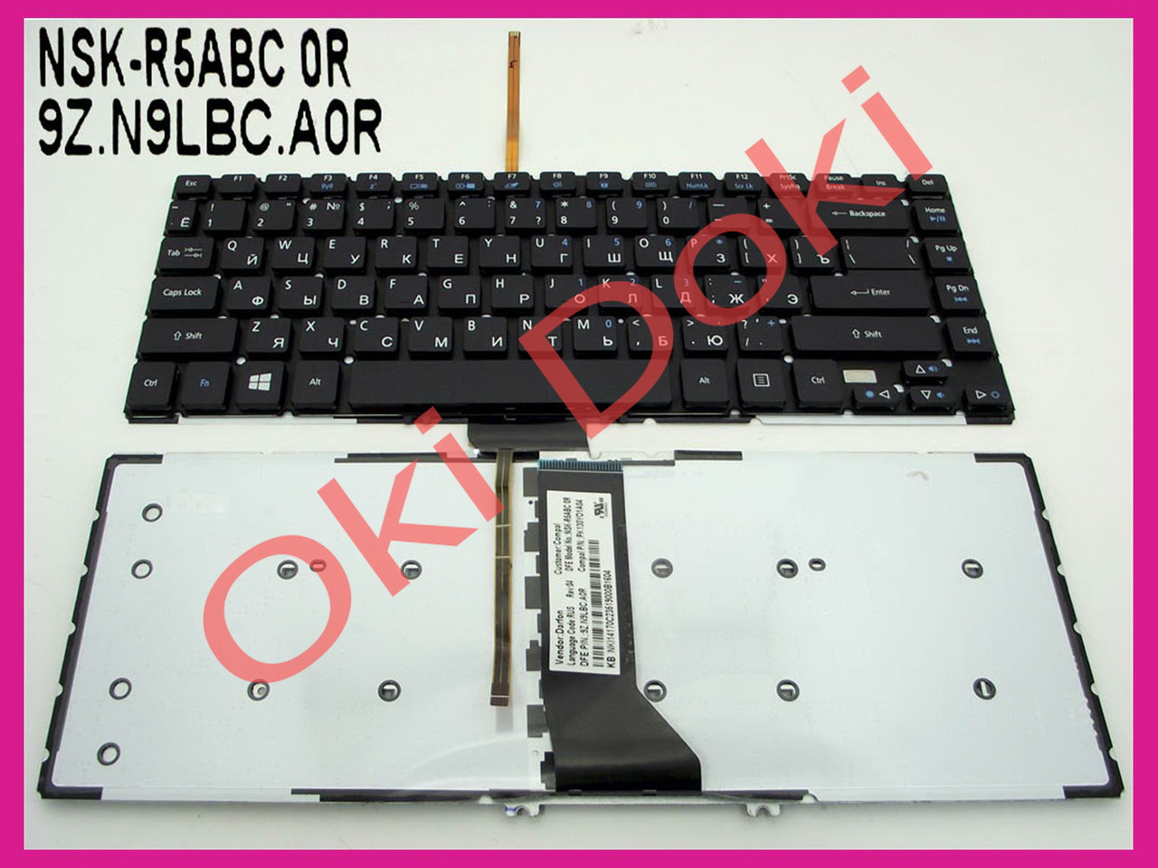 Клавіатура ACER R7-571 R7-572 MP-13C5 INTE NSK-R5ABC US NK.I1417.0CA 9Z.N9LBC.A1D з підсвіткою R7-571G R7-571P R7-572 R7-572G R7-572G R7-572PPP