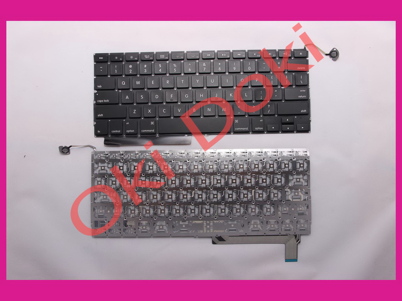 Клавіатура APPLE MacBook Pro A1286 MB985 MB986 MC721 MC723 2009 2010 2011 2012 15.4" US black горизонтальний Enter type 2, фото 1