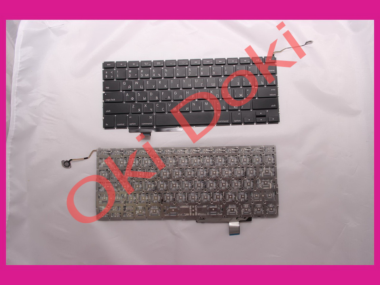Клавіатура Apple MacBook Pro A1297 17" 2009-2011гг. US RU горизонтальний Enter клавіші під підсвічування російські та англійські