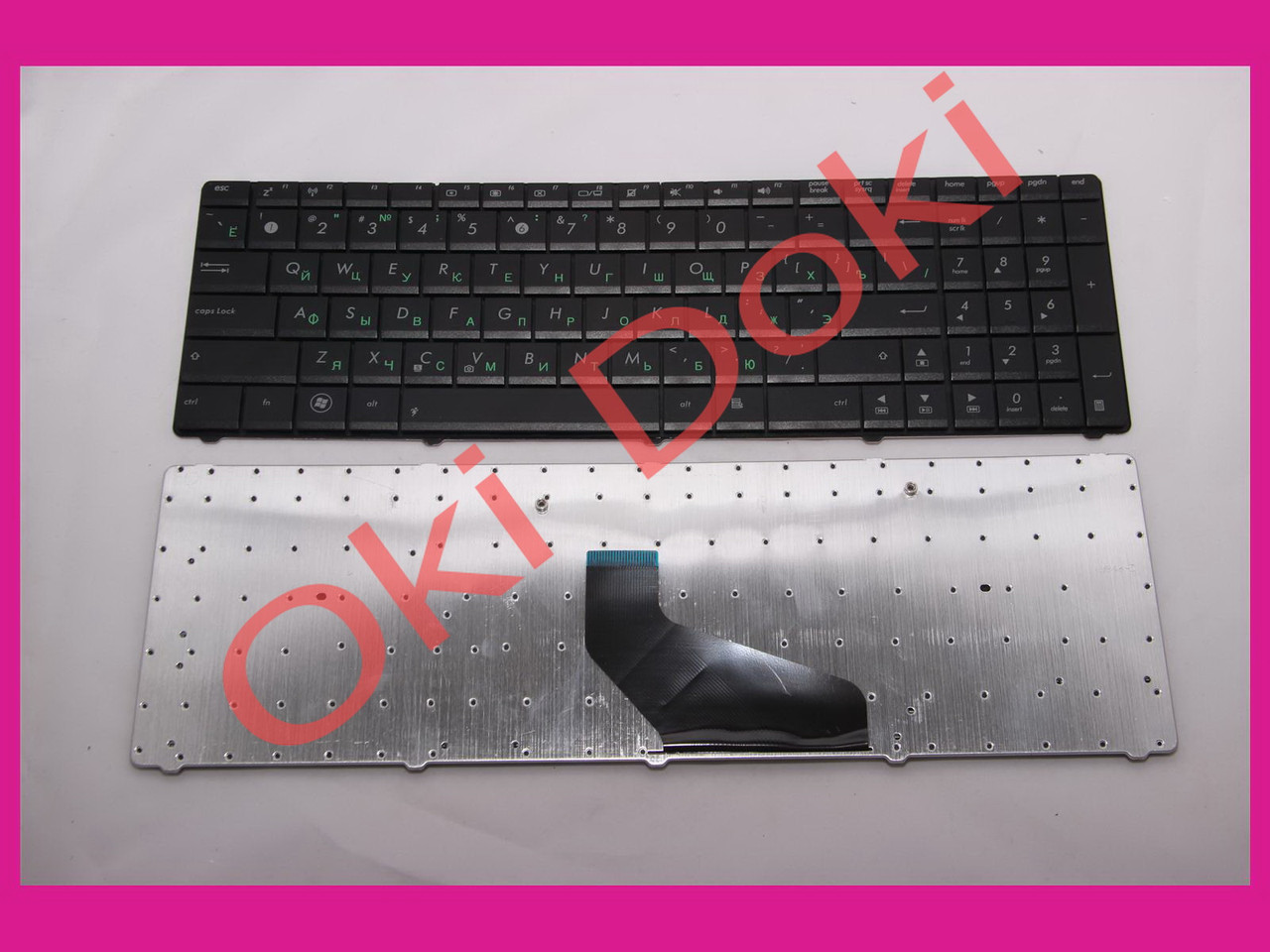 Клавиатура ASUS A53U A53Ta K53Be K53U K53Z K53Ta K73Be K73Ta X53Be X53Ta X53U X73Ta rus black type 2, фото 1