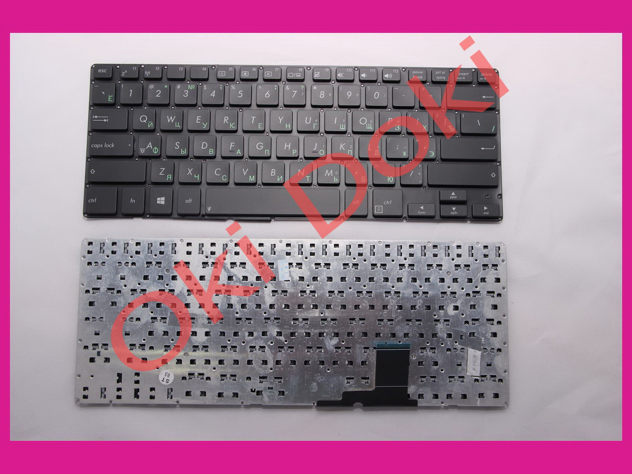 Клавіатура ASUS B400 BU400 BU401 rus black без фрейму, фото 1