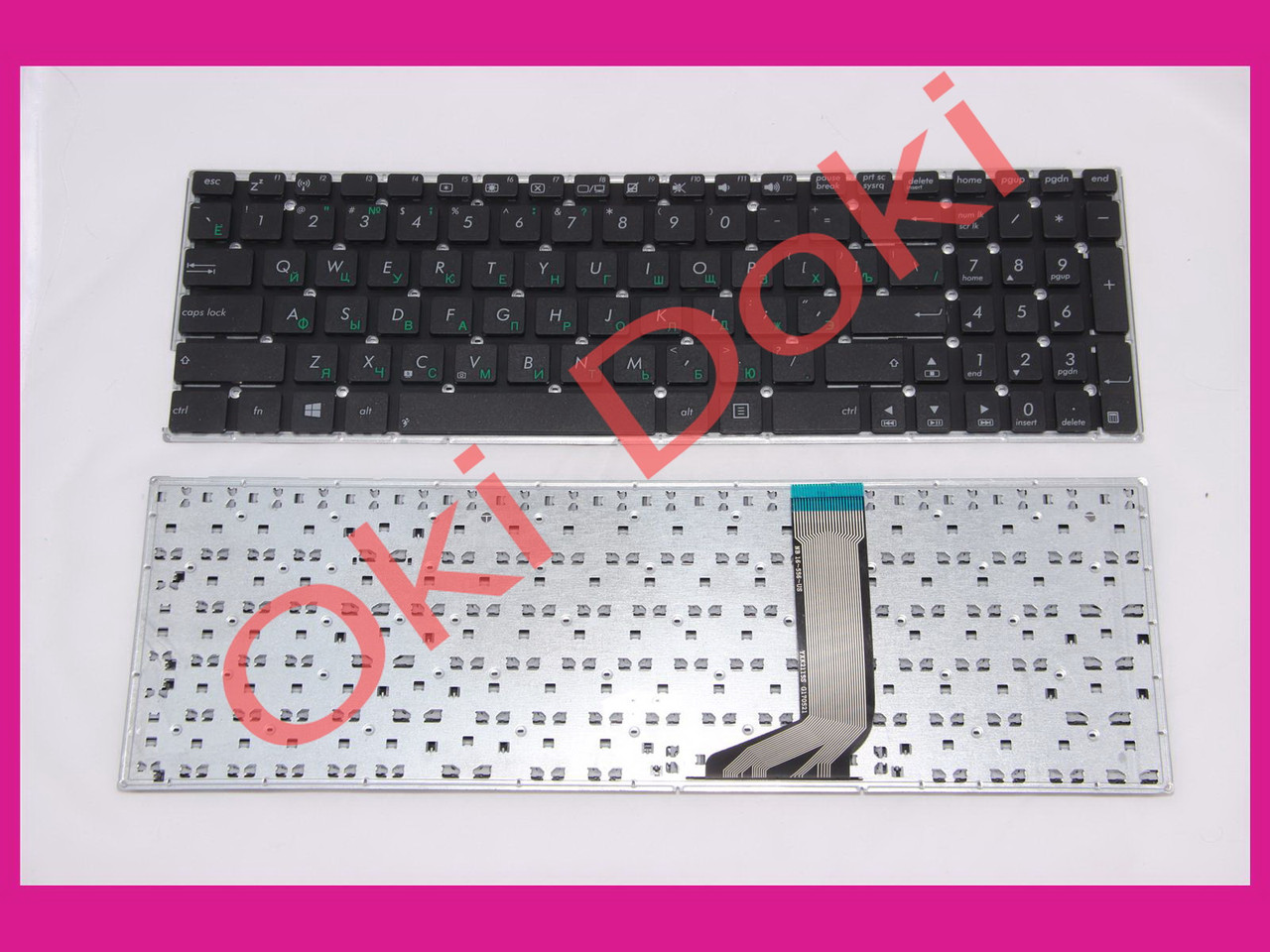 Клавіатура ASUS X556 series rus black без фрейму OEM