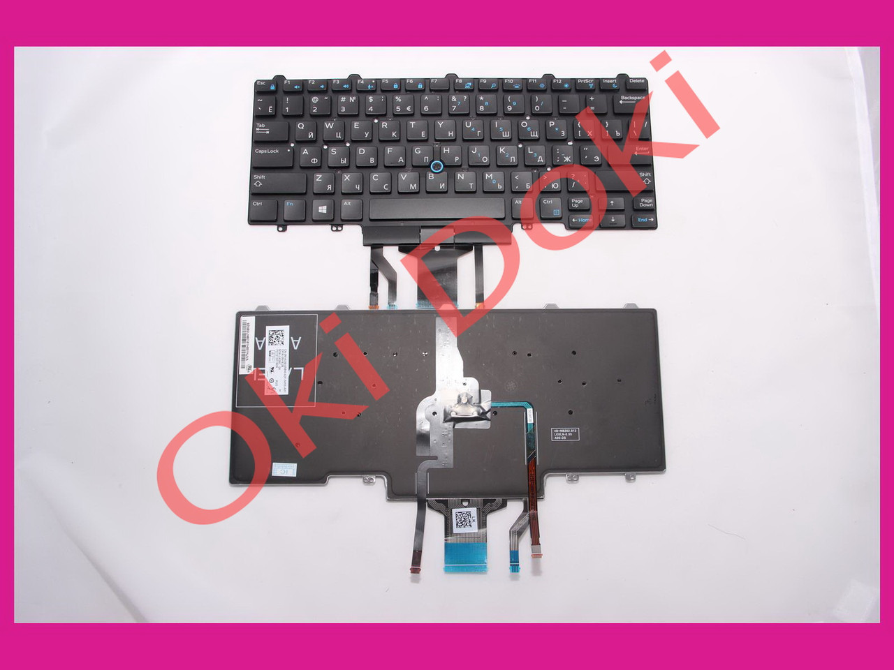 Клавіатура DELL Latitude E5470 E7470 rus black backlit без рамки, фото 1
