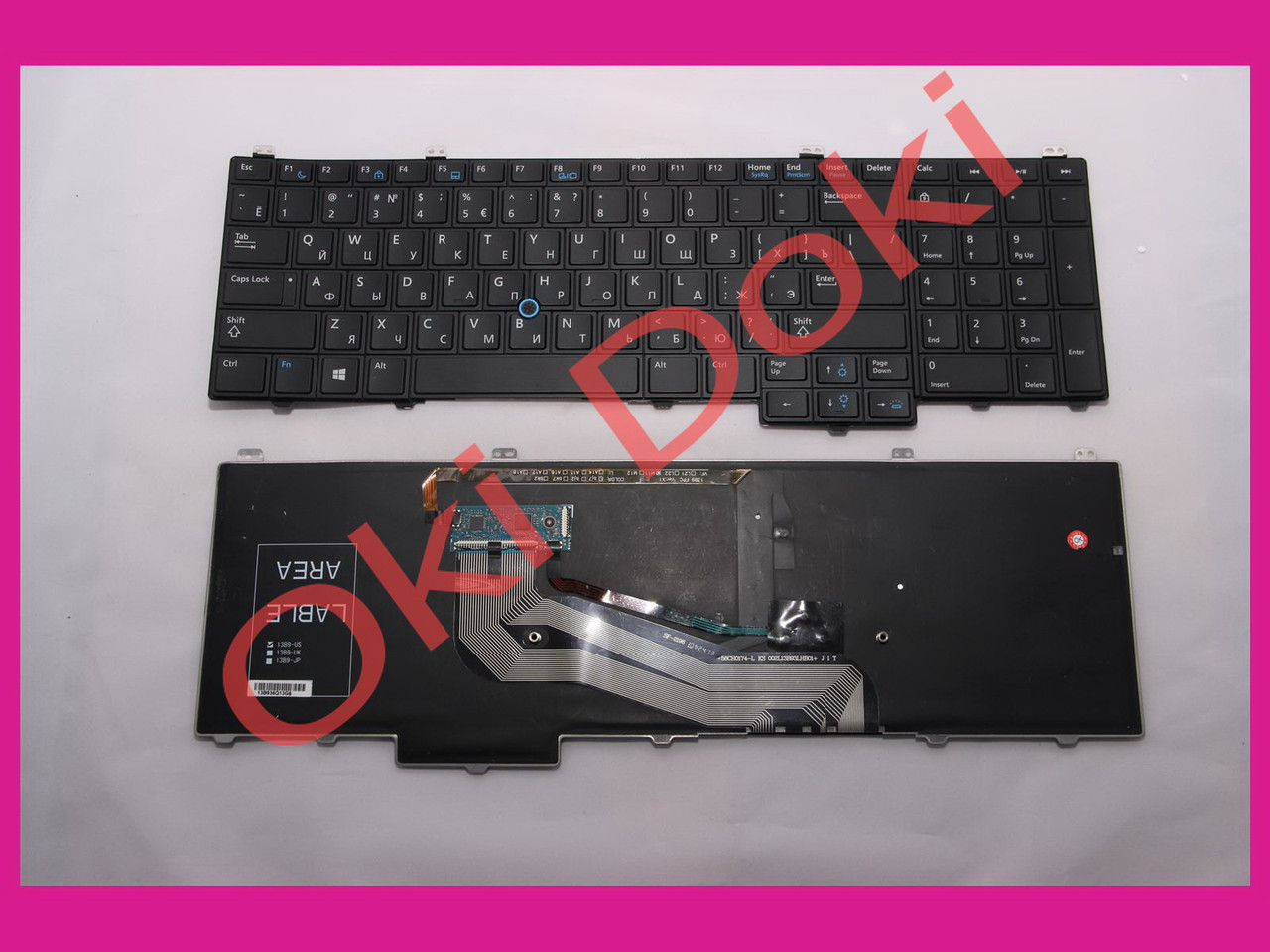 Клавіатура DELL Latitude E5540 rus black з підсвіткою Original, фото 1