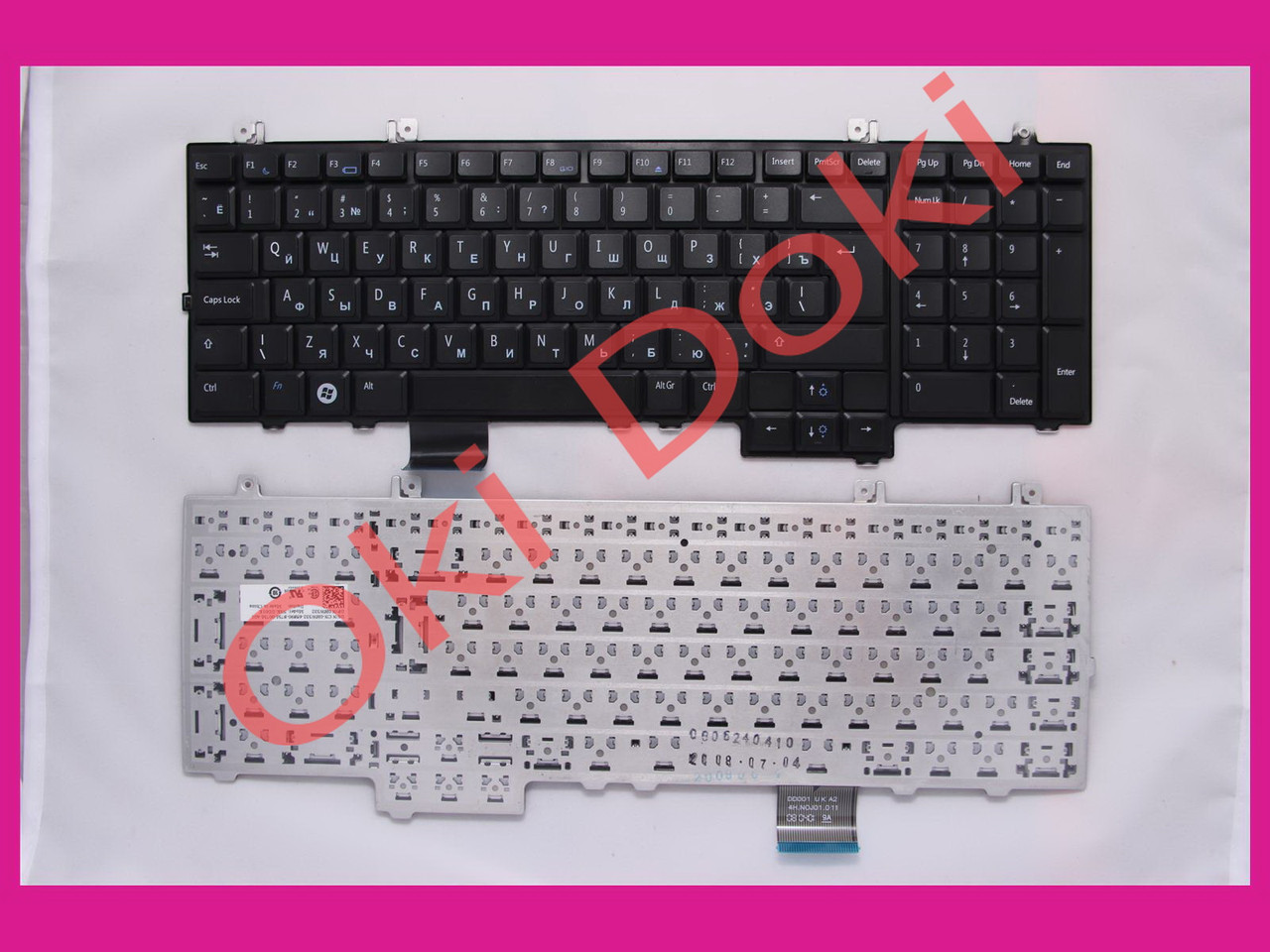 Клавіатура Dell Studio 1735 1736 1737 чорна ентер вертикальний type 2, фото 1