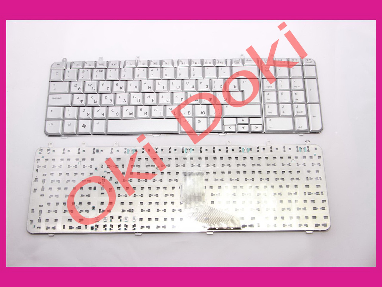 Клавіатура HP DV7-1000 DV7-1100, DV7-1190 DV7-1200 DV7-1400 Silver вертикальний ентер, фото 1